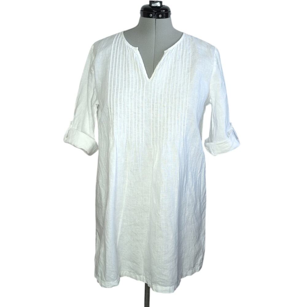Hobbs London Linen Tunic Top Size 6 Vacation Summer Resort Lightweight Coastal